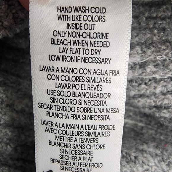 Calvin Klein Women's Sequin Sweater Pullover Gray Ribbed Knit Size Large Holiday - Picture 11 of 11